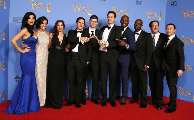 El equipo de actores de 'Brooklyn Nine Nine', la gran triunfadora como serie de comedia en los Globos de Oro