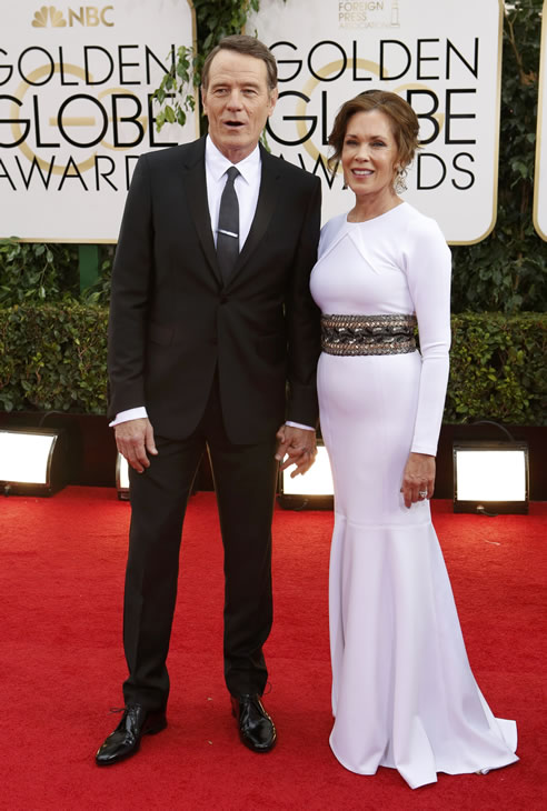 Bryan Cranston, nominado por 'Breaking Bad', con su mujer Robin