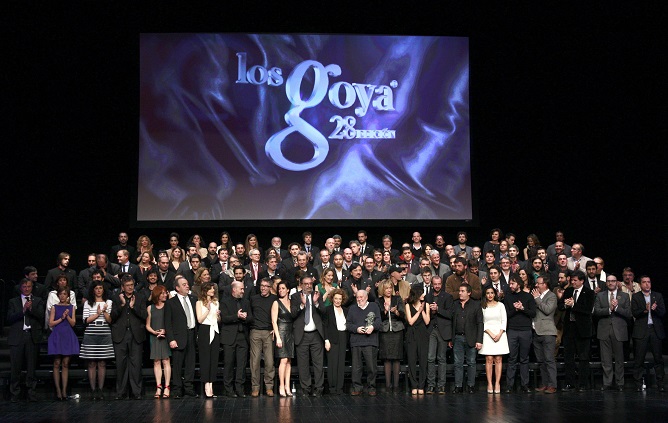 Foto de familia de los nominados a los Premios Goya 2014