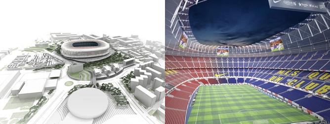 Imágenes del proyecto del nuevo Camp Nou