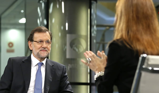 Rajoy, entrevista por Gloria Lomana, directora de informativos de Antena 3