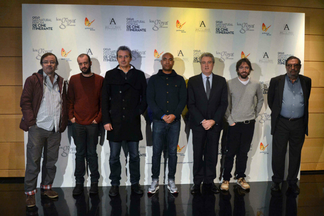 De izquierda a derecha, Manuel Martín Cuenca, Fernando Franco, Mariano Barroso, Santiago A. Zannou, Jordi González Tabernero, Daniel Sánchez Arévalo