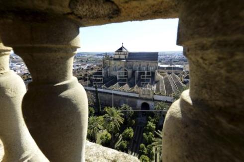Vista desde la Torre de la Mezquita de Córdoba, un antiguo alminar árabe, posteriormente reconvertido en campanario, y que es el punto más alto de Córdoba, que abre sus puertas al público tras 24 años