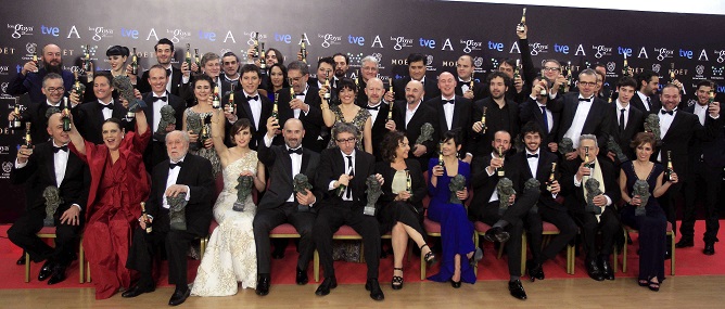 Foto de familia de los Goya 2014