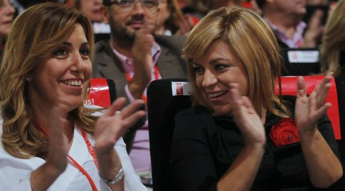 Susana Díaz y Elena Valenciano en un acto del PSOE