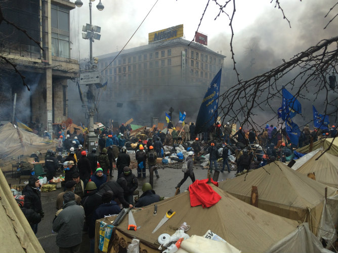 El centro de Kiev es un campo de batalla