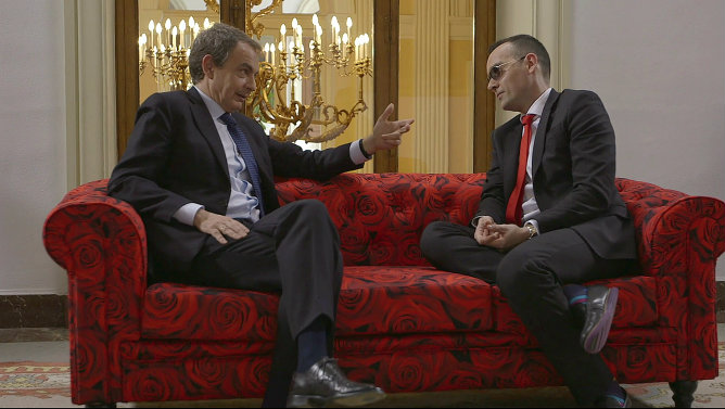 Risto Mejide entrevista a Zapatero en 'Viajando con chester'