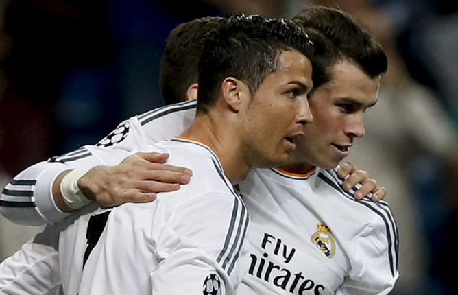 Cristiano Ronaldo y Gareth Bale celebran un gol en la Champions