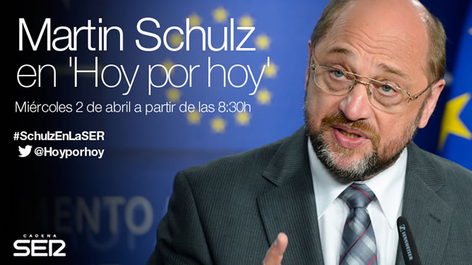 Martin Schulz, en 'Hoy por hoy' este miércoles a las 08:30 horas