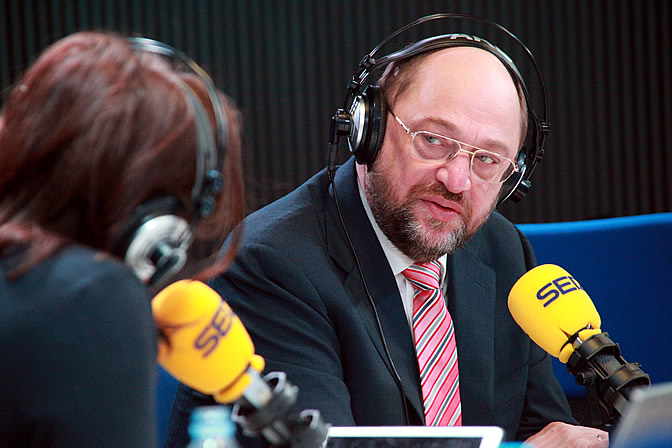 Martin Schulz, en los micrófonos de la Cadena SER