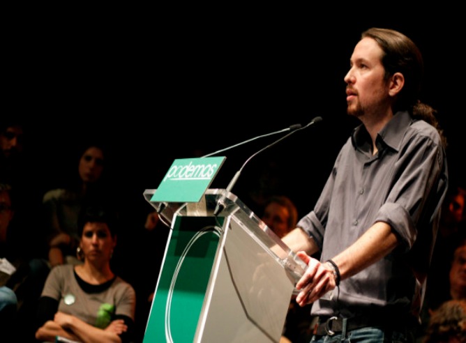 Imagen de Pablo Iglesias en un acto de 'Podemos'