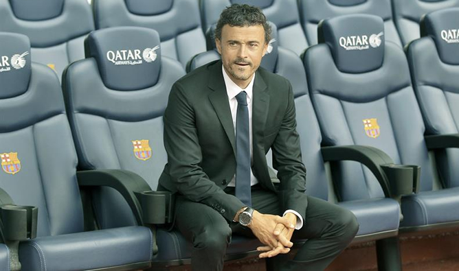 El asturiano ha sido presentado como nuevo entrenador del F.C. Barcelona.
