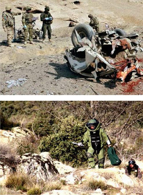 Fotos de operaciones internacionales contra explosivos improvisados