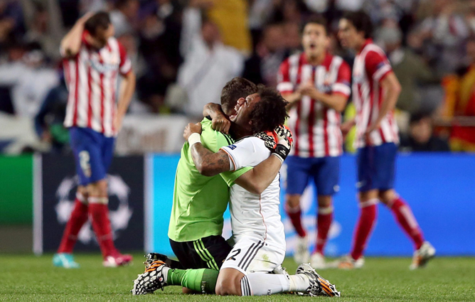 Marcelo y Casillas celebran la Champions Marcelo y Casillas celebran la Champions