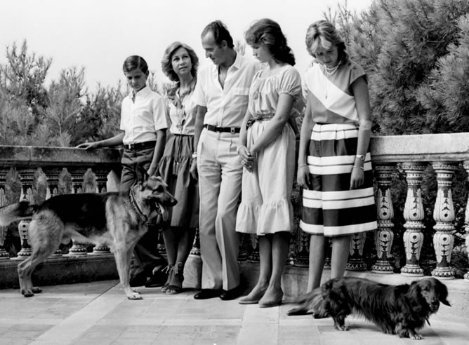 La familia real, de vacaciones en Palma de Mallorca en 1982