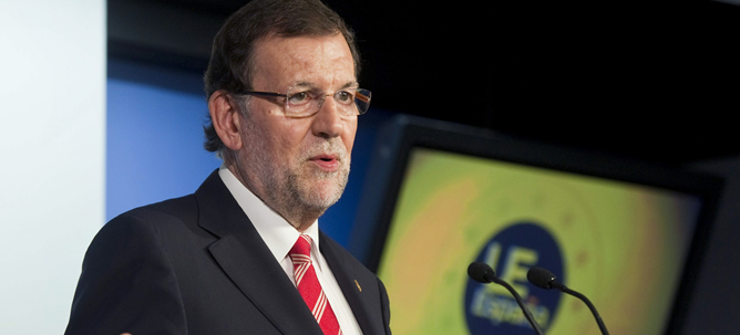 El presidente del Gobierno, Mariano Rajoy, durante la rueda de prensa tras la reunión del Consejo Europeo de Bruselas