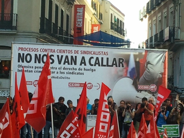 Diez sindicalistas madrileños se enfrentan a 70 años de cárcel