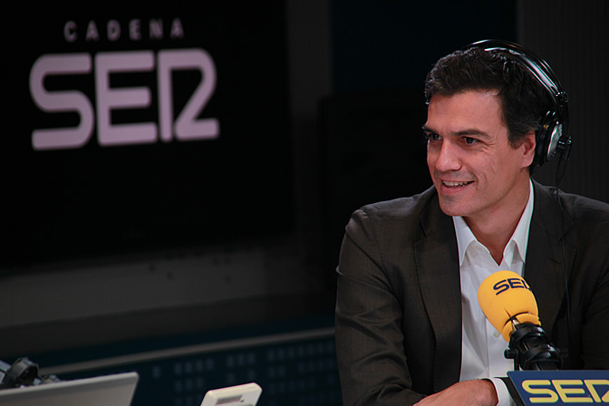 Pedro Sánchez, en los micrófonos de la Cadena SER