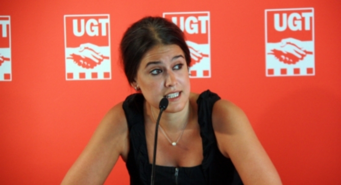 La portaveu nacional de l'Avalot-Joves de la UGT de Catalunya, Afra Blanco