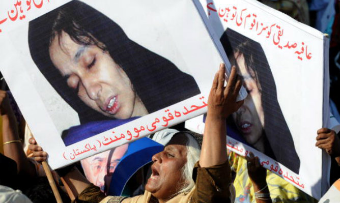 Protestas en Karachi por la libaración de Aafia Siddiqui
