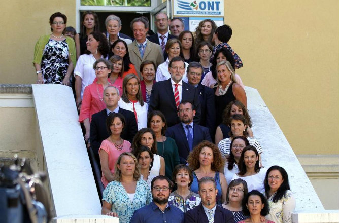 Rajoy durante la visita a la sede de la Organización Nacional de Trasplantes