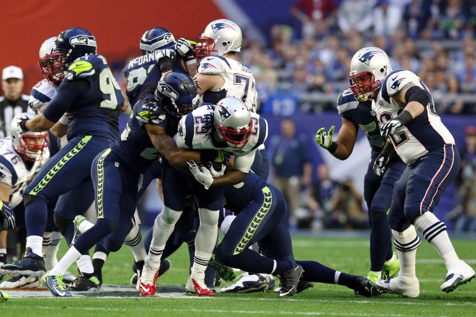 El running back de los Patriots LeGarrette Blount. El running back de los Patriots LeGarrette Blount.