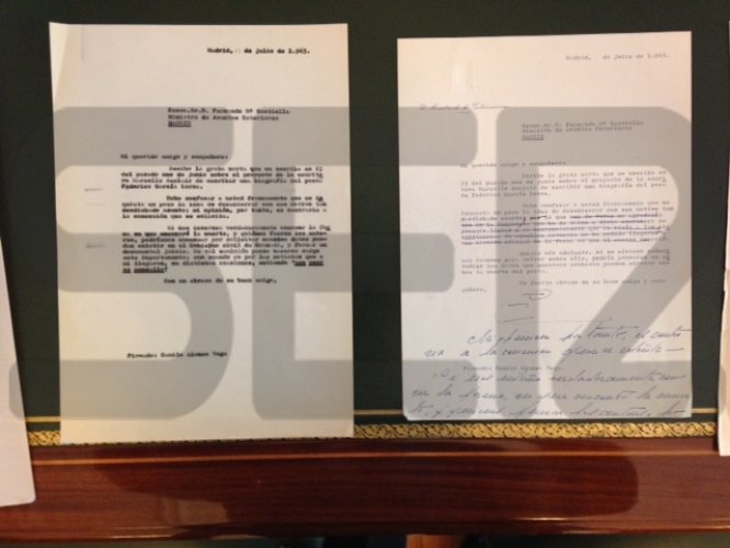 Carta del ministro de la Gobernación Camilo Alonso Vega. Carta del ministro de la Gobernación Camilo Alonso Vega.