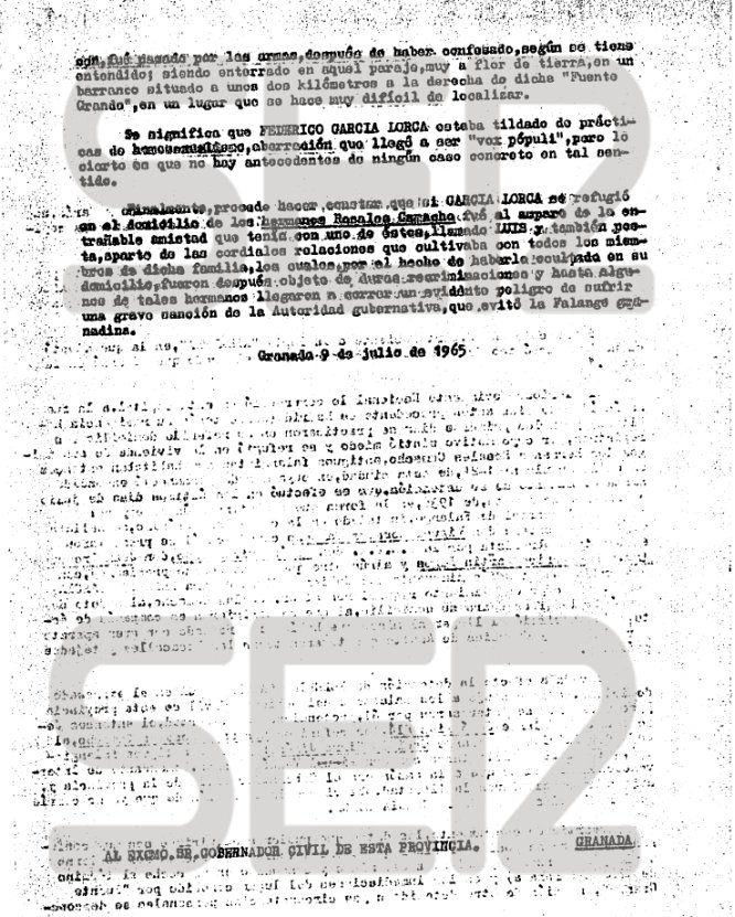 Segunda parte de la nota informativa de 1965 sobre los últimos días de Federico García Lorca. Segunda parte de la nota informativa de 1965 sobre los últimos días de Federico García Lorca.