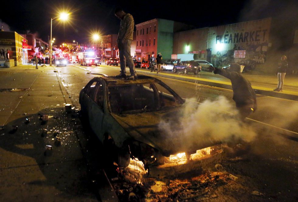 La jornada de disturbios en Baltimore, en imágenes La jornada de disturbios en Baltimore, en imágenes