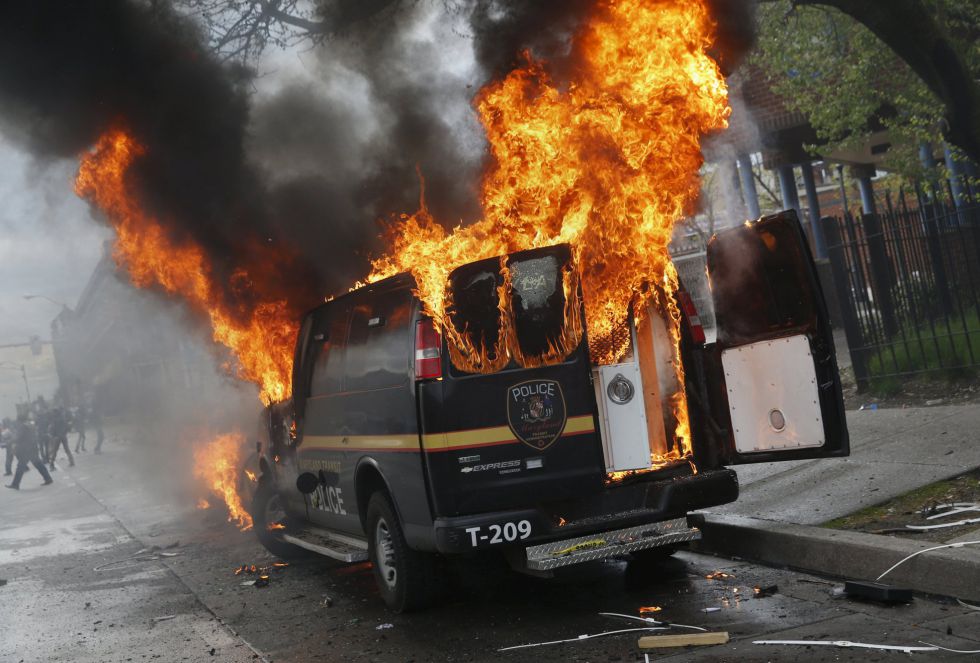 La jornada de disturbios en Baltimore, en imágenes La jornada de disturbios en Baltimore, en imágenes