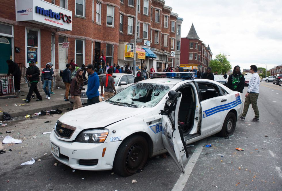 La jornada de disturbios en Baltimore, en imágenes La jornada de disturbios en Baltimore, en imágenes