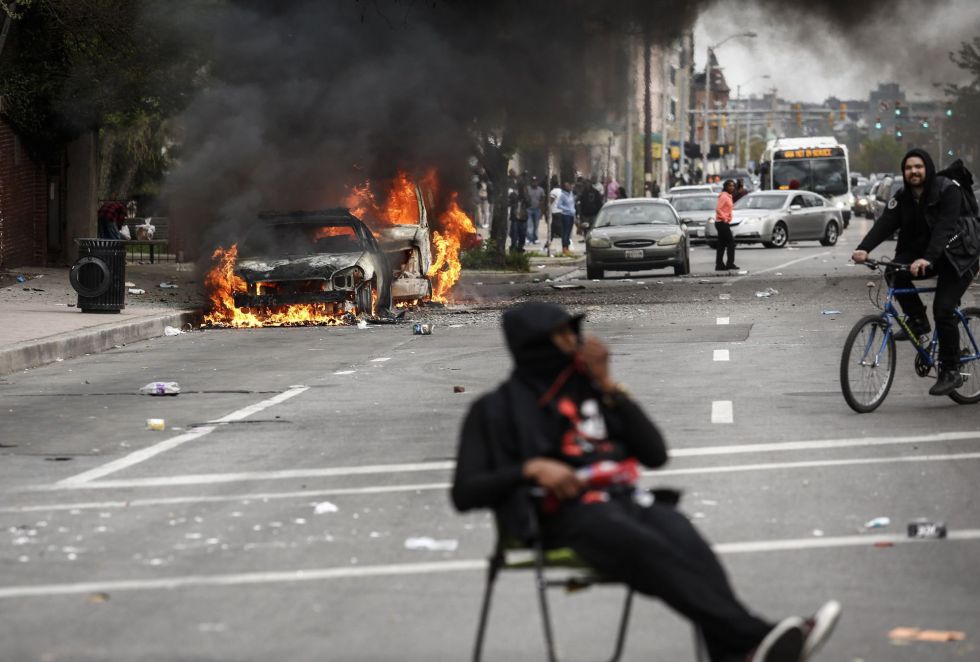 La jornada de disturbios en Baltimore, en imágenes La jornada de disturbios en Baltimore, en imágenes