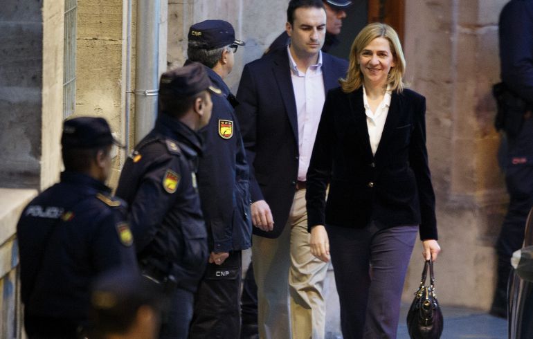 La Infanta Cristina a su entrada a los juzgados de Palma.