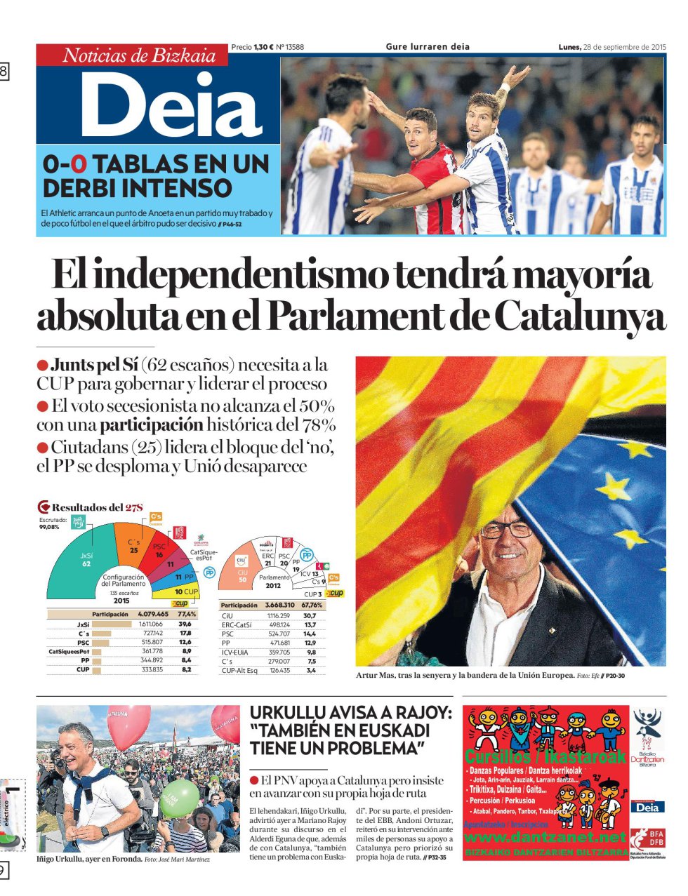 Las elecciones catalanas, en las portadas Las elecciones catalanas, en las portadas