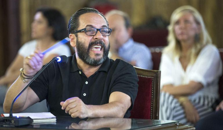 Álvaro Pérez 'El Bigotes', exresponsable de la empresa de la trama Gürtel Orange Market, durante su declaración ante el juez el pasado mes de julio