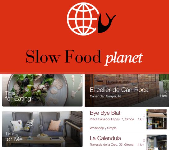 La app 'Slow Food planet' incluye restaurantes, tiendas y mercadillos recomendados por Slow Food en todo el mundo, por lo que es una buena herramienta de viaje para personas que se identifican con la causa.