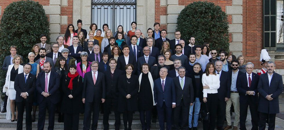 Foto de familia de los galardonados en la 62 edición de los Premios Ondas. Foto de familia de los galardonados en la 62 edición de los Premios Ondas.