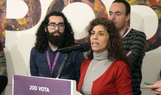 La candidata de Podemos por Cantabria, Rosana Alonso.