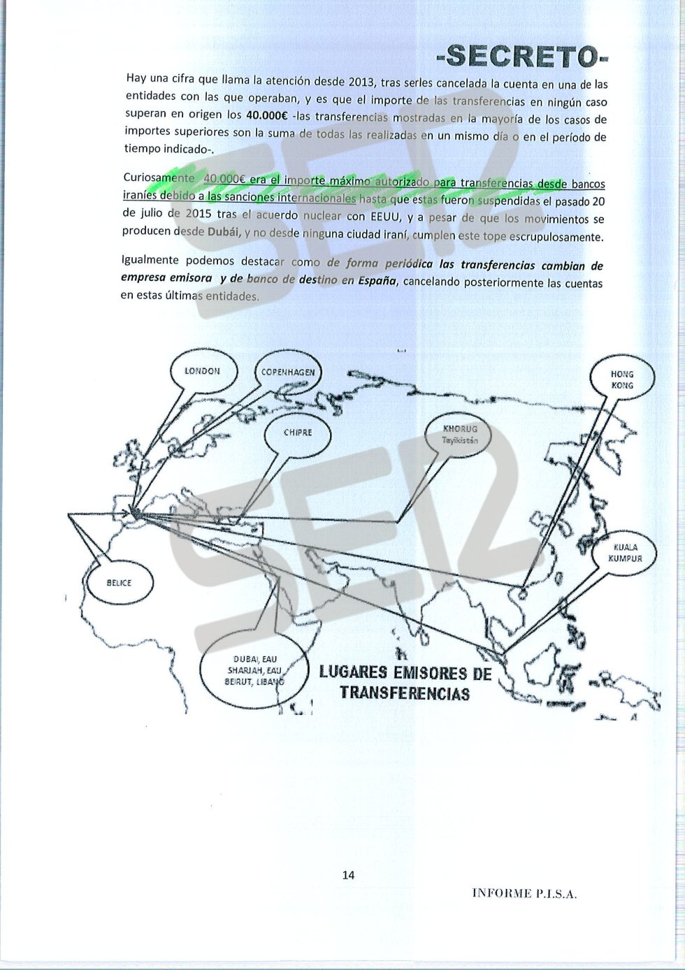 'Informe PISA' (Pablo Iglesias S.A.) de la UDEF. 'Informe PISA' (Pablo Iglesias S.A.) de la UDEF.
