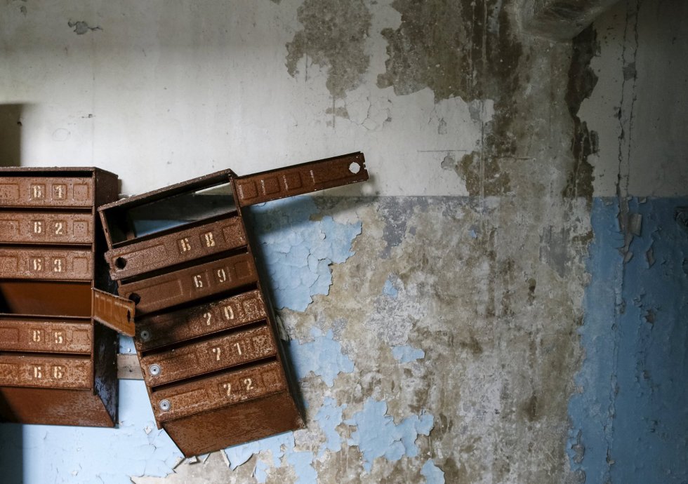 Buzones abandonados en Pripyat. Buzones abandonados en Pripyat.