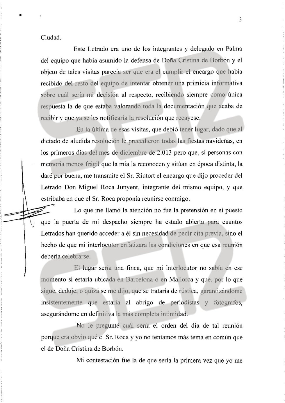 Carta íntegra de José Castro a Santiago Pedraz (página 3/6). Carta íntegra de José Castro a Santiago Pedraz (página 3/6).