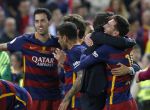 El Barcelona celebra la victoria de la Copa del Rey