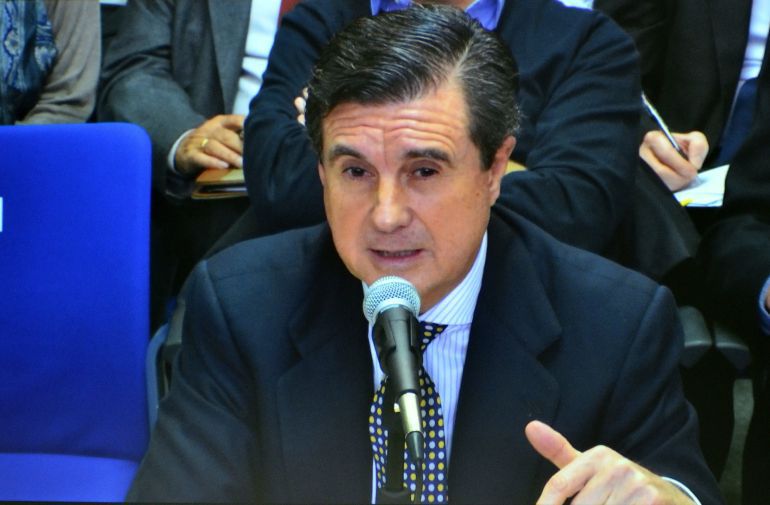 Jaume Matas durante su declaración en el juicio del caso Nóos