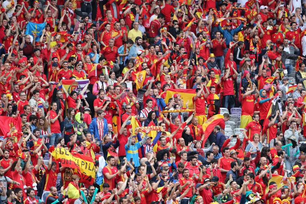 La afición española en Toulouse. La afición española en Toulouse.