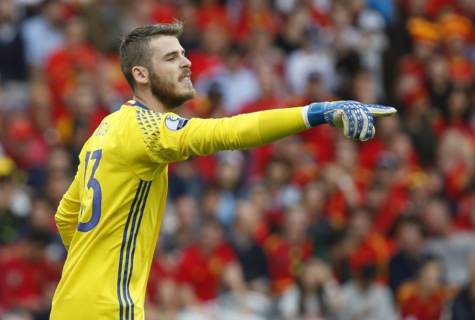 David De Gea, portero titular de la selección española. David De Gea, portero titular de la selección española.