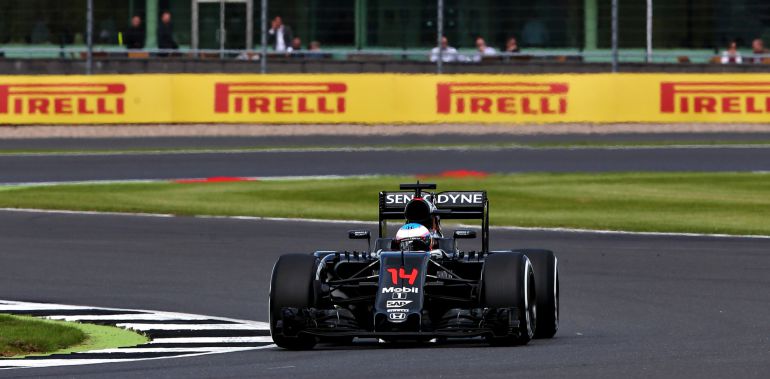 Fernando Alonso, en los libres del GP de Gran Bretaña.