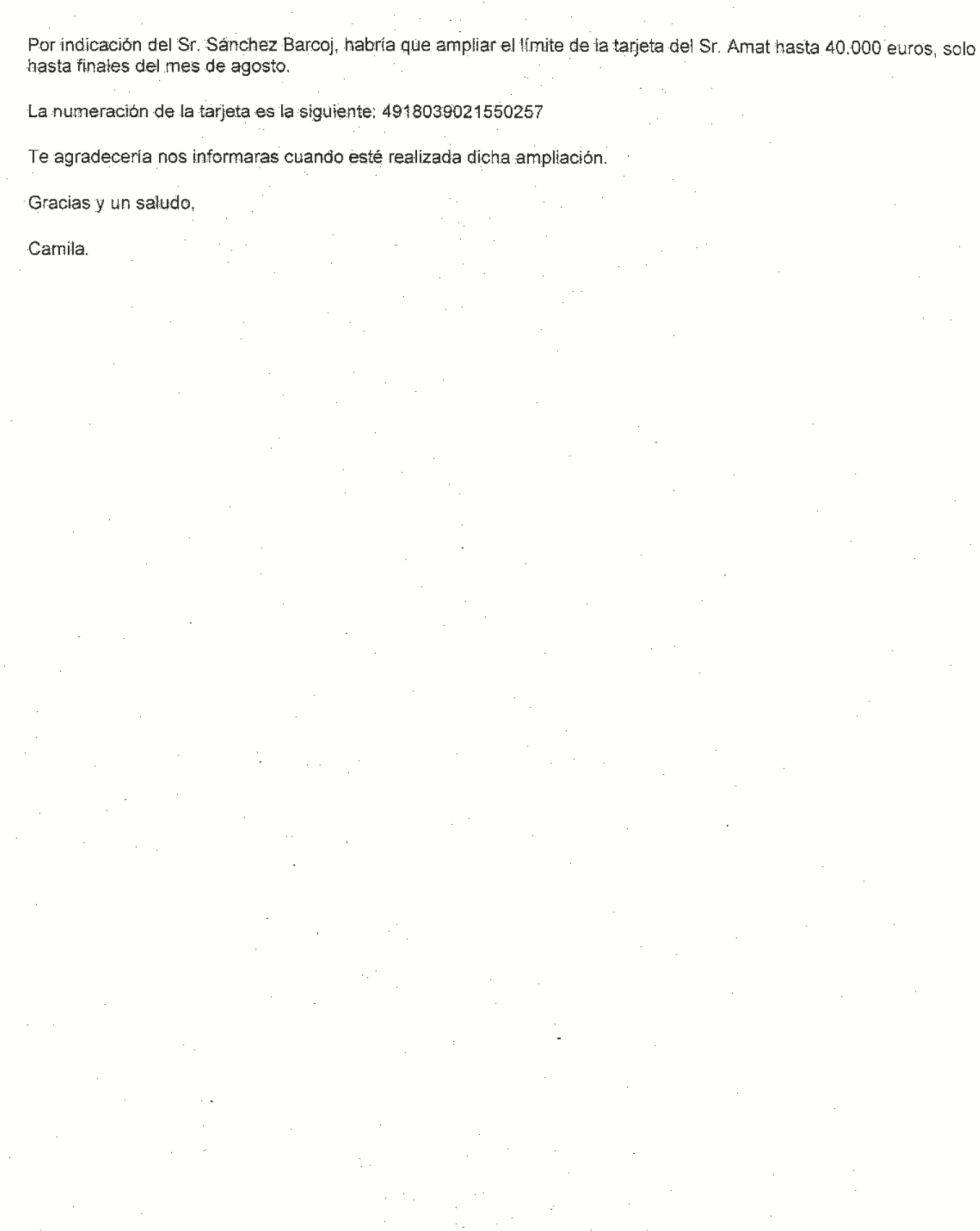 Correos de Bankia sobre el descontrol y despilfarro de las tarjetas black Correos de Bankia sobre el descontrol y despilfarro de las tarjetas black
