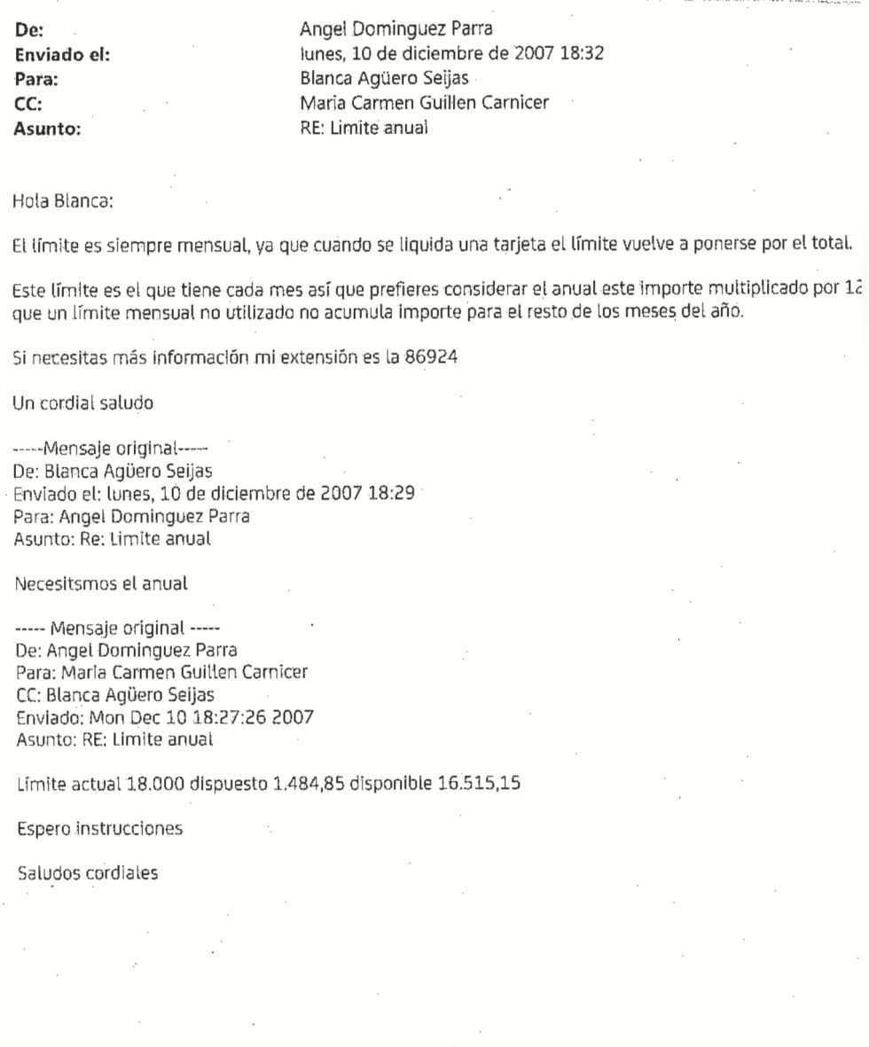 Correos de Bankia sobre el descontrol y despilfarro de las tarjetas black Correos de Bankia sobre el descontrol y despilfarro de las tarjetas black