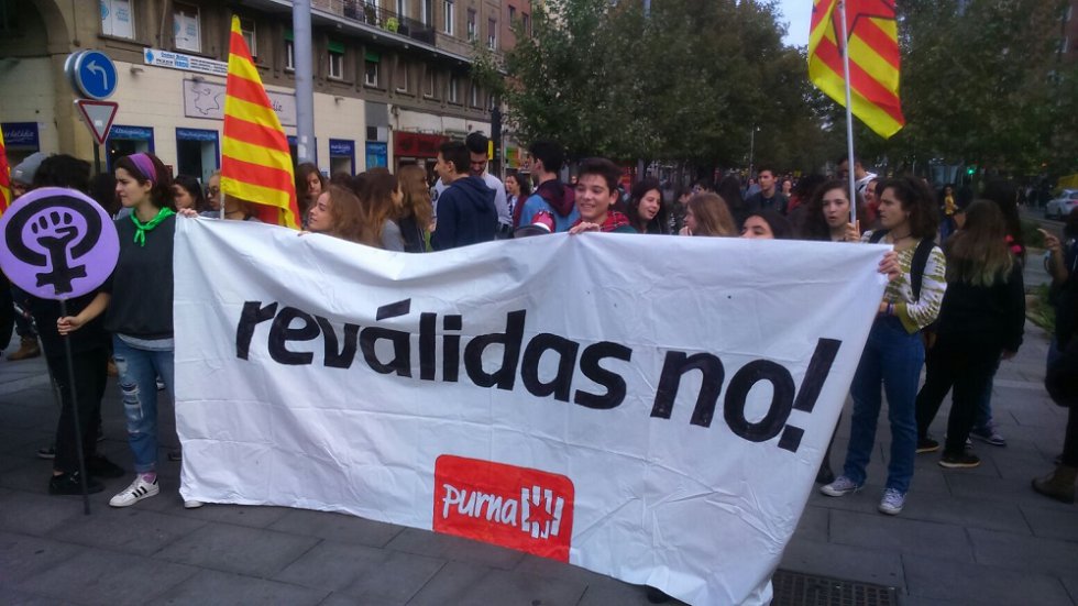 Protestas de estudiantes en Zaragoza. Protestas de estudiantes en Zaragoza.