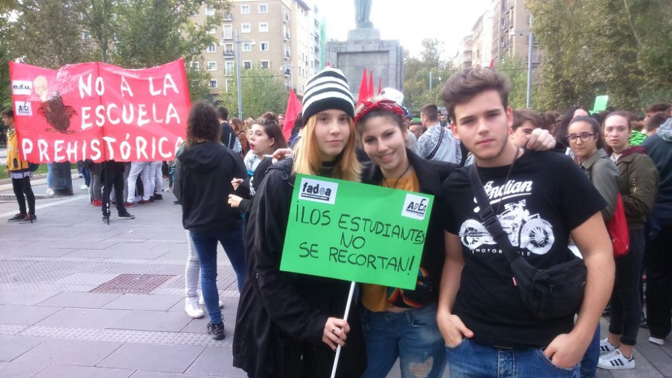 Protestas de estudiantes en Zaragoza. Protestas de estudiantes en Zaragoza.